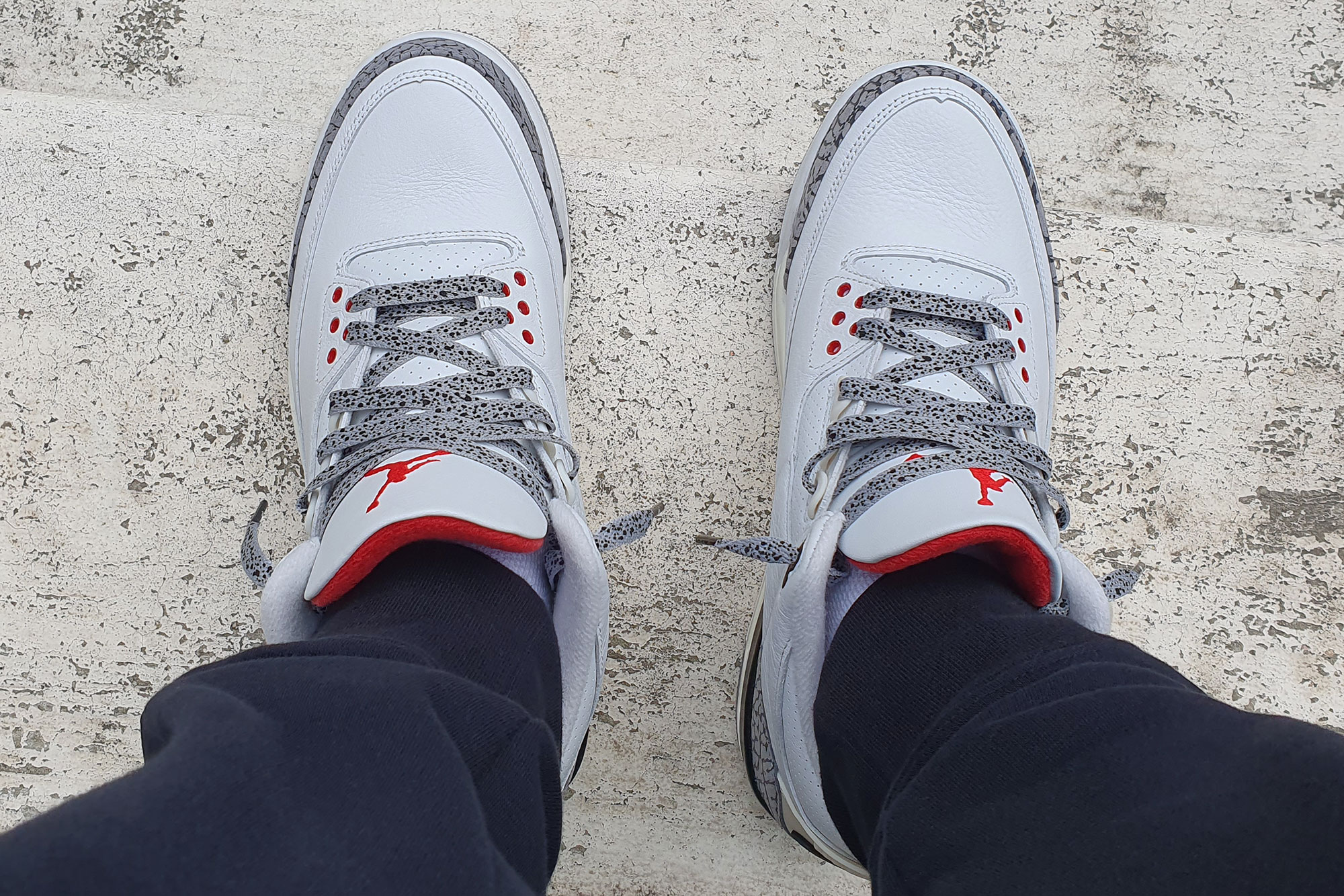 White hot sale cement laces