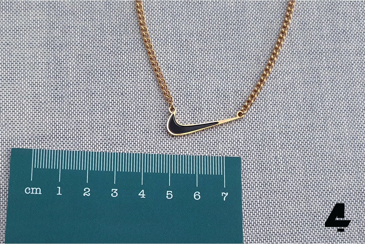 Nike Swoosh Pendant/Chain/Necklace (Silver Plated) - Stainless Steel